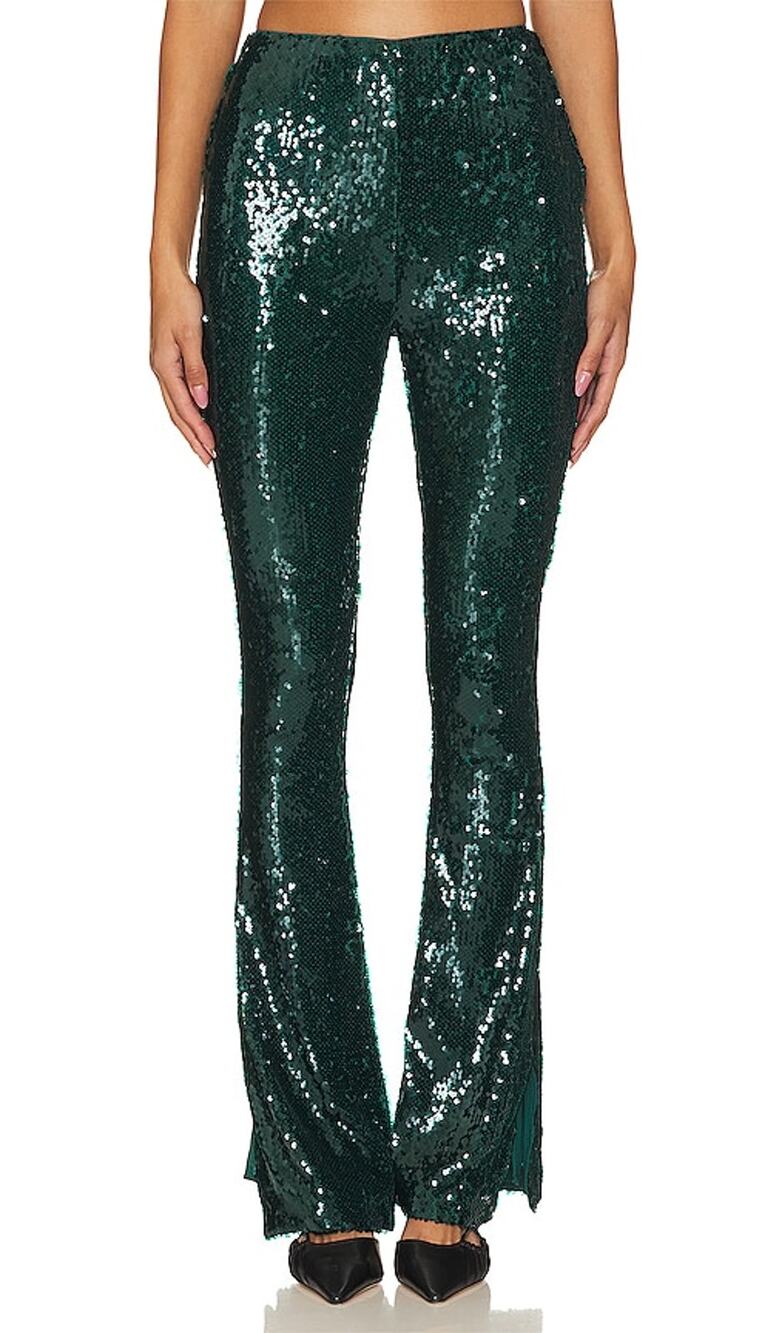 Lovers And Friends Sequin Teal Green Camryn Pants Size XXS